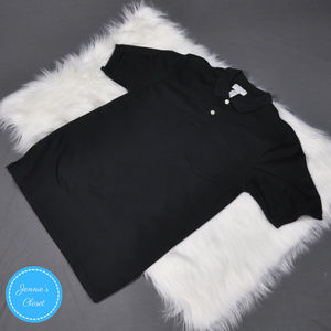 Black Short Sleeve Polo Golf Shirt by Covington